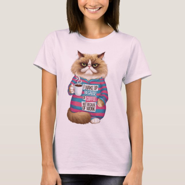 Camiseta Gato de café (Frente)