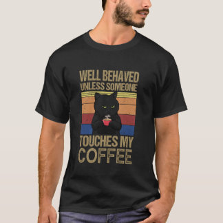 Camiseta Gato de café engraçado amante de café cafeína