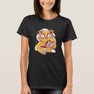 Camiseta gato de café insomnia gatos animal de estimação ca