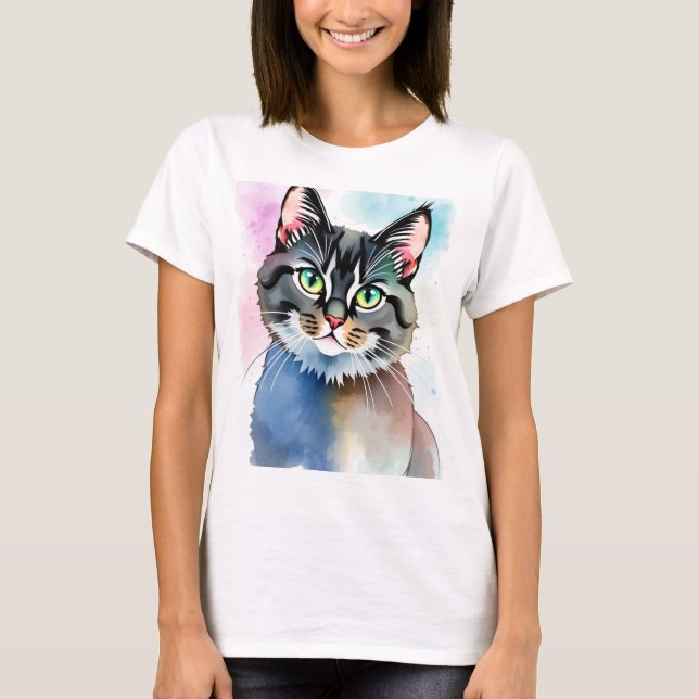 Camiseta Gato de Cana Mística para Mulheres - Sonh (Frente)