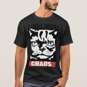 Camiseta Gato de Caos para Gato Mãe Pai ou Gato