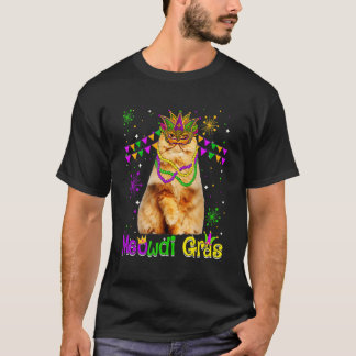 Camiseta Gato de Carnaval Gato Persa Fofo Máscara de Carna