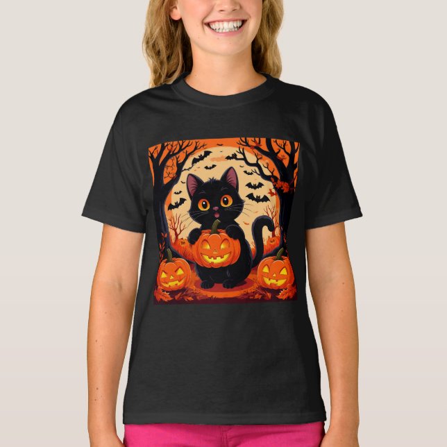 Camiseta Gato de Cartografia e Bombões em Lua Inteira (Frente)