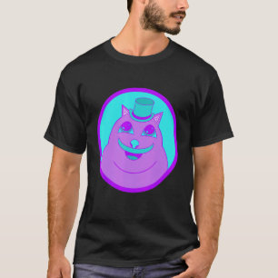 Camiseta Gato de Cartola Milionário Design Azul e Roxo