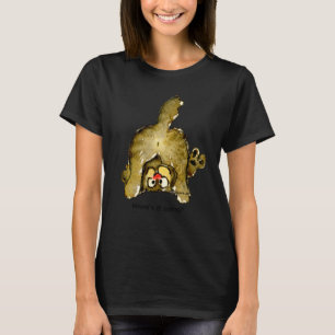 Camiseta Gato de Cartoon Engraçado Vai?