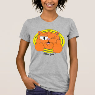 Camiseta Gato de Cartoon Gato™ Gato de Vento Bonito