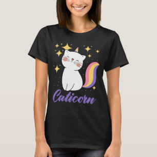 Camiseta Gato De Caticorn Cute Com Presentes De Corno Unic