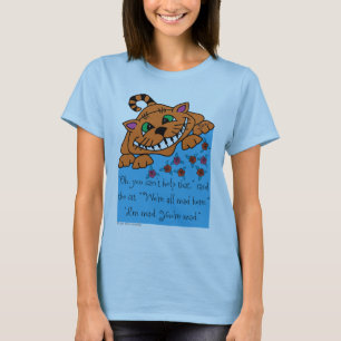 Camiseta Gato de Cheshire eu sou louco - Alice no país das