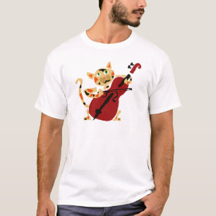 Camiseta Gato de chita engraçado que joga desenhos animado