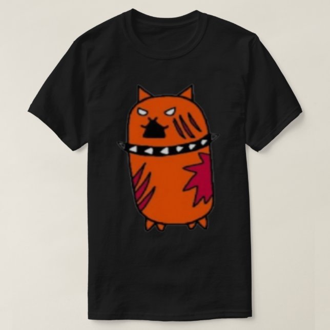 Camiseta Gato de cicatriz de gatos de batalha (Frente do Design)