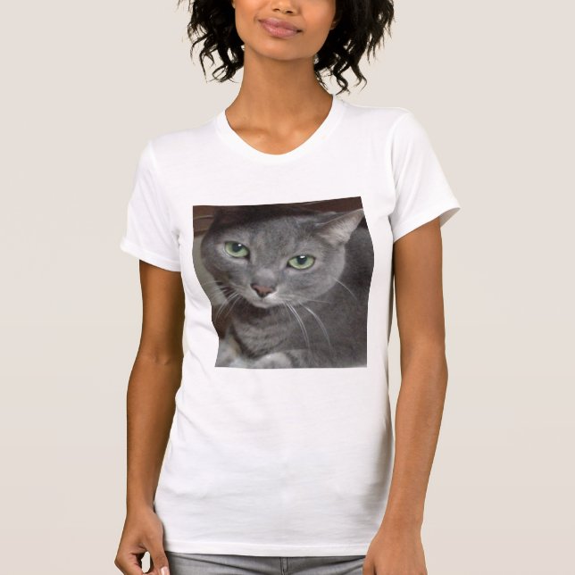 Camiseta Gato de Cinza Azul Russo (Frente)