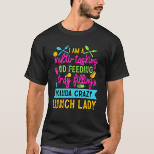 Camiseta Gato de Comida da Escola de Cafeteria de Almoço Ki