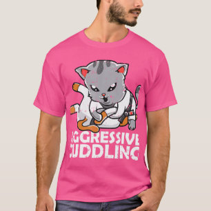 Camiseta Gato De Corte Agressivo Bjj Mma Black Small Regu