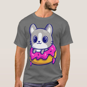 Camiseta Gato De Corte Com Cartoon De Noz2