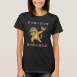 Camiseta Gato de Dabbing Gato Hanukkah Menorah Chanukah<br><div class="desc">Jewbing Cat Hanukkah Menorah Chanukah</div>