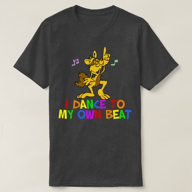 Camiseta Gato de dança Funky (Frente do Design)