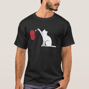 Camiseta Gato de Dardos Gato Engraçado Jogador de Dardo Jog