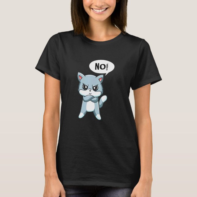 Camiseta Gato de declaração irado (Frente)