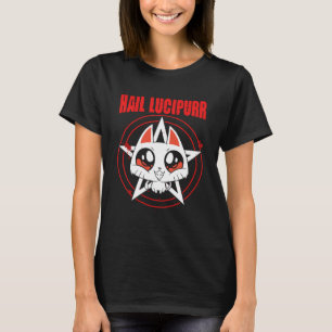 Camiseta Gato de Demônio Oculto do Lucipar Satânico Baphome