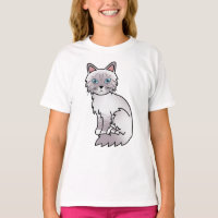 Gato de desenho animado Lilac Point Tabby Birman /