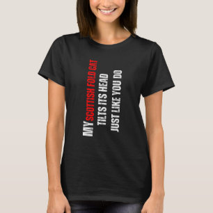 Camiseta Gato de dobra escocesa meu gato de dobra escocês i