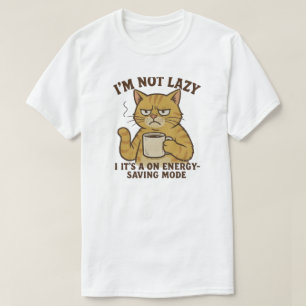 Camiseta Gato de Economia de Energia