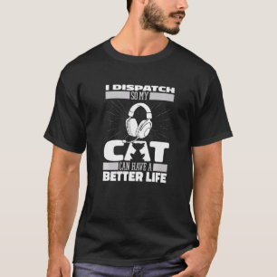 Camiseta Gato de Emergência Linha Dourada Fina Polícia Ama