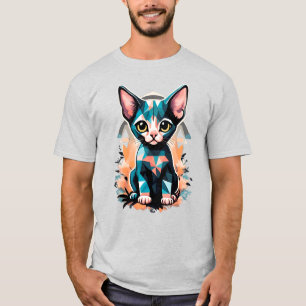 Camiseta Gato de esfinge artístico