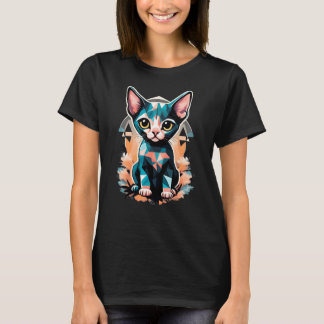 Camiseta Gato de esfinge artístico