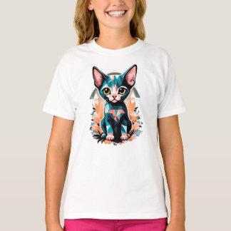 Camiseta Gato de esfinge artístico