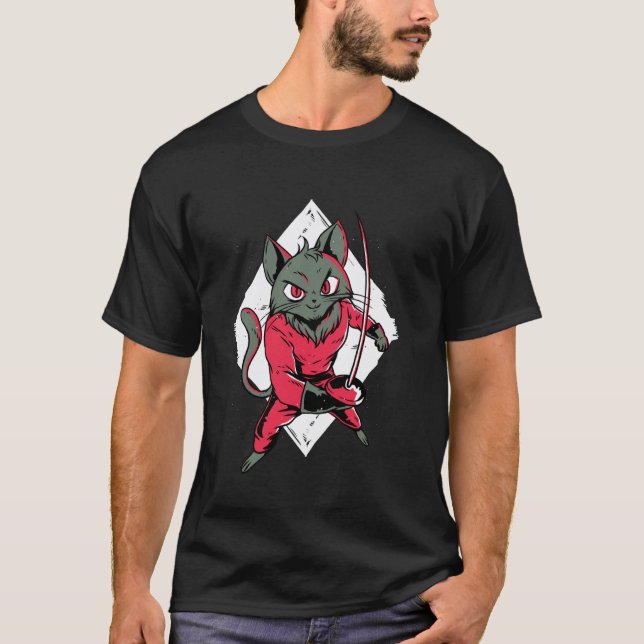 Camiseta Gato de Esgrima (Frente)