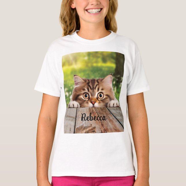 Camiseta Gato de espiã siberiano bonito (Frente)