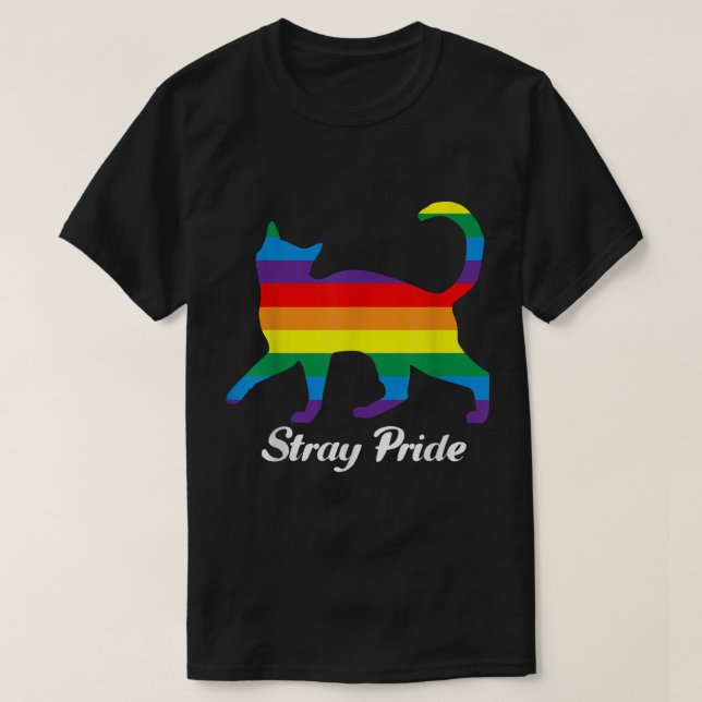 Camiseta Gato de Estrada Gato LGBT (Frente do Design)