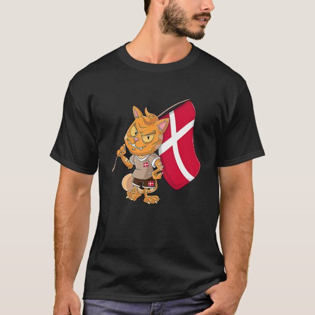 Camiseta Gato de fã dinamarquês (Frente)
