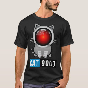 Camiseta Gato de Ficção Científica de Inteligência Artifici