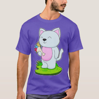 Camiseta Gato de Flores