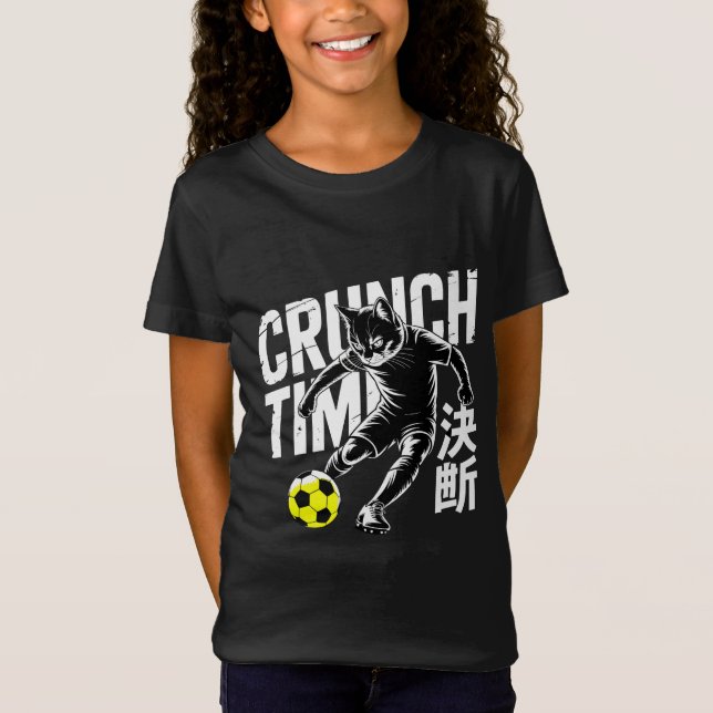 Camiseta Gato de Futebol Intenso - Presente para Fãs de Ani (Frente)
