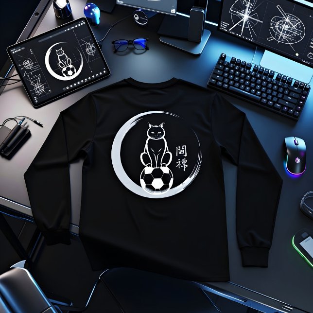Camiseta Gato de Futebol Mindful - Presente para Treinador  (Criador carregado)