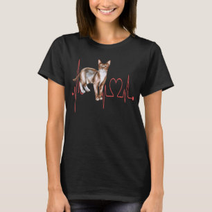 Camiseta Gato de Gato de Chipre Pulsação EKG Gato Mãe Pai G
