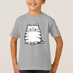 Camiseta Gato de Gato de Gato Bonito - gatinho Kawaii para