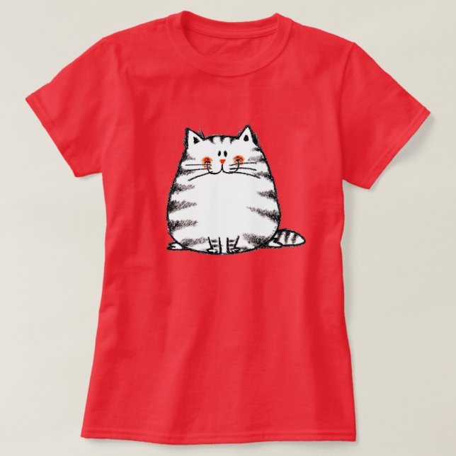 Camiseta Gato de Gato de Gato Bonito - gatinho Kawaii para  (Frente do Design)