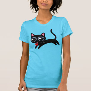 Camiseta Gato de Gato de Gato de Coração, Presente para G