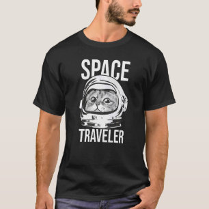 Camiseta Gato de Gato de Traveler do Espaço Proprietário de