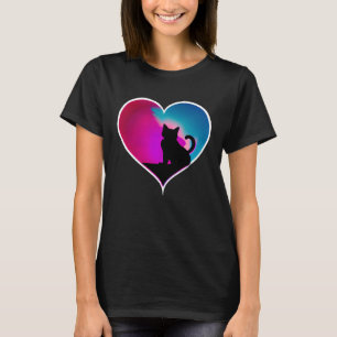 Camiseta Gato de Gato de Vintagem Cinto no Gatinho C