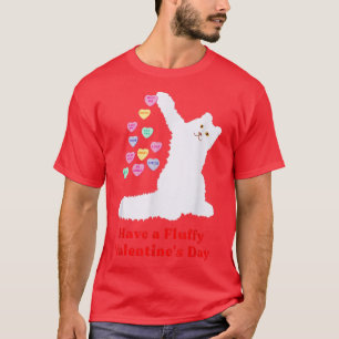Camiseta Gato de Gato Dia de os namorados Fluffy Cat Kitten