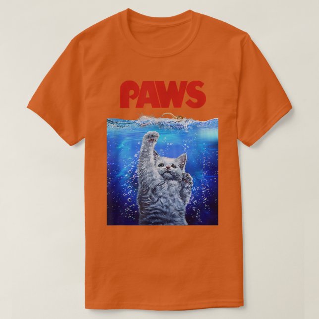 Camiseta Gato de Gato e Pessoas, Gato de Mão Engraçado (Frente do Design)