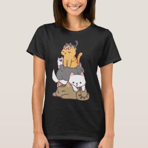 Camiseta Gato De Gato Engraçado Gato Bonito Dom T Shi