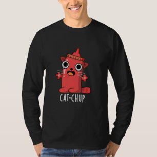 Camiseta Gato de Gato Engraçado Ketchup Pun