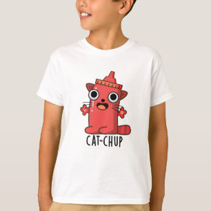 Camiseta Gato de Gato Engraçado Ketchup Pun