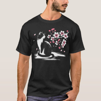 Camiseta Gato de Gato Kawaii, Gato Engraçado Japonês